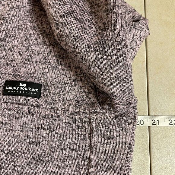 Simply Southern Pink Pullover Fleece Knit Sweater Medium - Picture 10 of 10